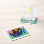 Dolphin wave kartonnen onderzetters (Insitu)