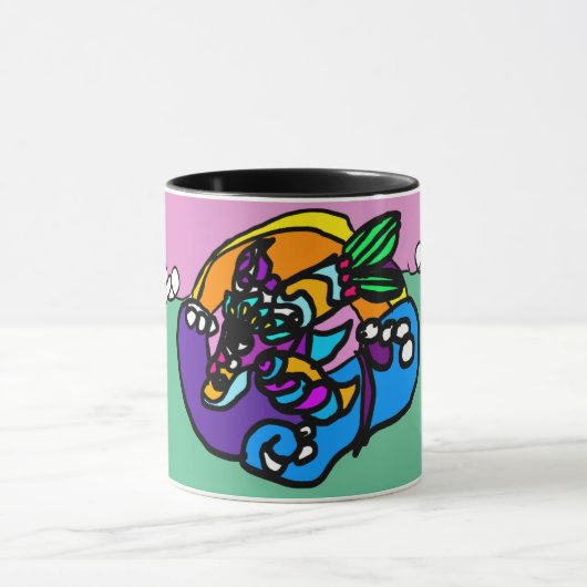 Dolphin wave mok (Midden)