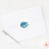 Dolphin Wave Ride Sticker (Envelop)