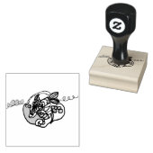 Dolphin wave  rubberstempel (Gestempeld)