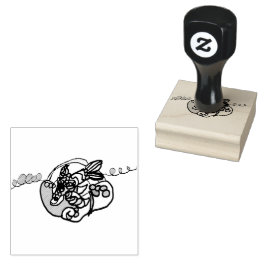 Dolphin wave rubberstempel