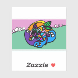 Dolphin wave sticker