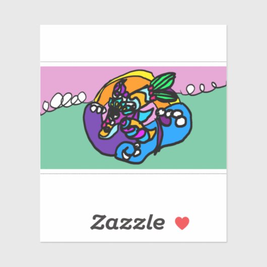 Dolphin wave sticker (Vel)