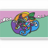 Dolphin wave sticker (Voorkant)