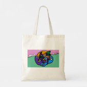 Dolphin wave  tote bag (Achterkant)