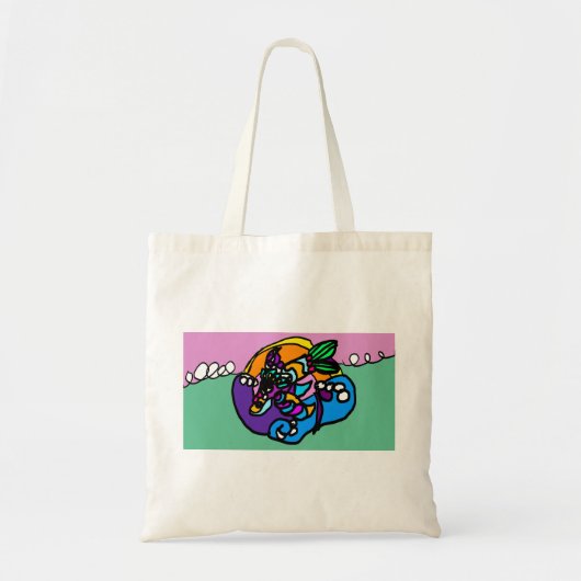 Dolphin wave  tote bag (Voorkant)