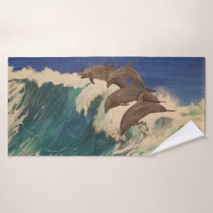 Dolphin Waves Bad Handdoek