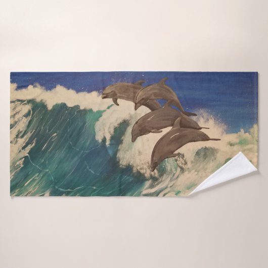 Dolphin Waves Bad Handdoek (Badhanddoek)
