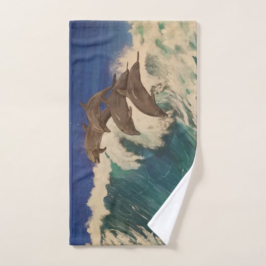 Dolphin Waves Bad Handdoek (Handdoek)