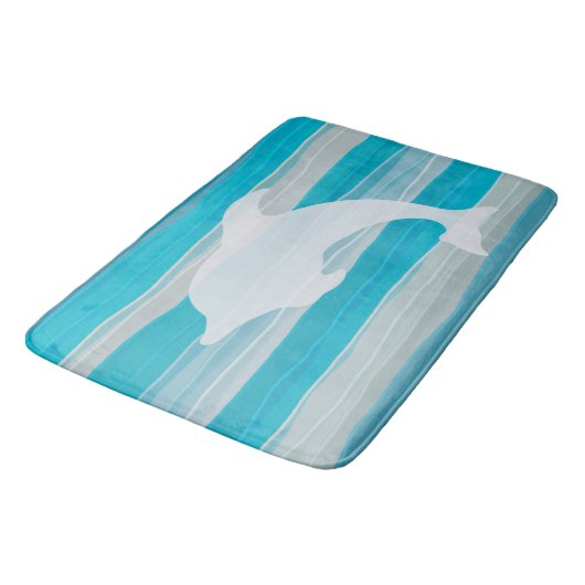 Dolphin&Waves, Gel Art Bath Mat (Gekanteld)