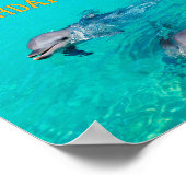 Dolphin welkome partij teken Pool party poster dec (Hoek)