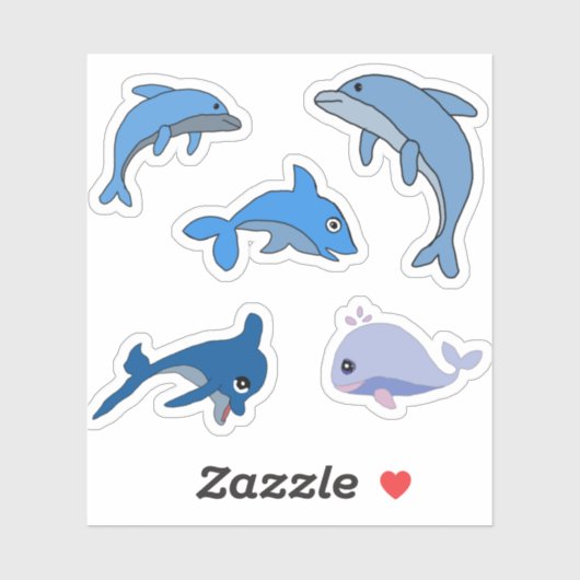 DOLPHIN WHALE ZEEEN STICKER (Vel)