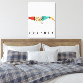 Dolphin, why you are a cute!? canvas afdruk (Insitu (Slaapkamer))