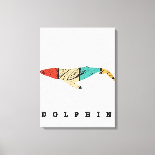 Dolphin, why you are a cute!? canvas afdruk (Voorkant)