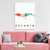 Dolphin, why you are a cute!? canvas afdruk (Insitu (Woonkamer))