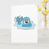 Dolphin with Water polo Kaart (Gele Bloem)