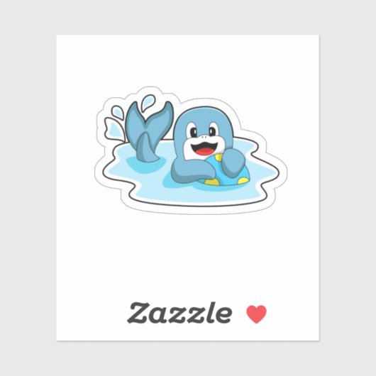 Dolphin with Water polo Sticker (Vel)