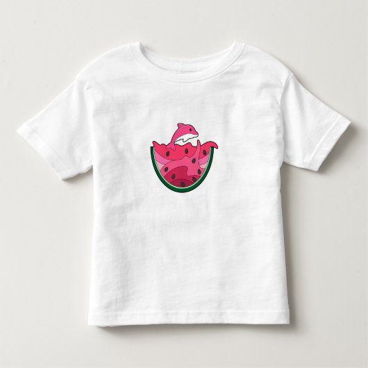 Dolphin with Watermelon Kinder Shirts (Voorkant)