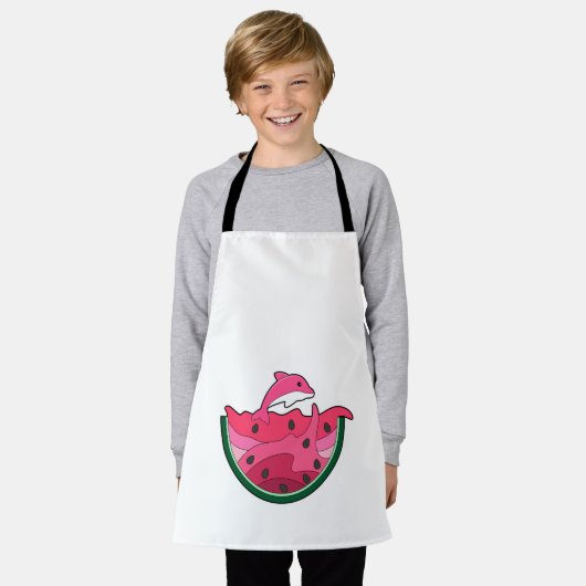 Dolphin with Watermelon Schort (Gedragen)