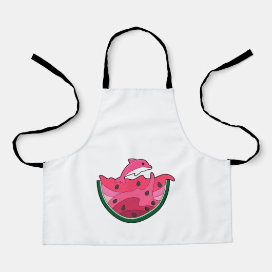 Dolphin with Watermelon Schort (Voorkant)