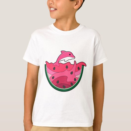 Dolphin with Watermelon T-shirt (Voorkant)
