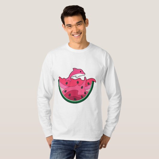 Dolphin with Watermelon T-shirt (Voorkant volledig)