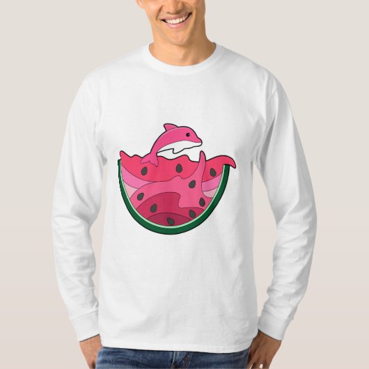 Dolphin with Watermelon T-shirt (Voorkant)