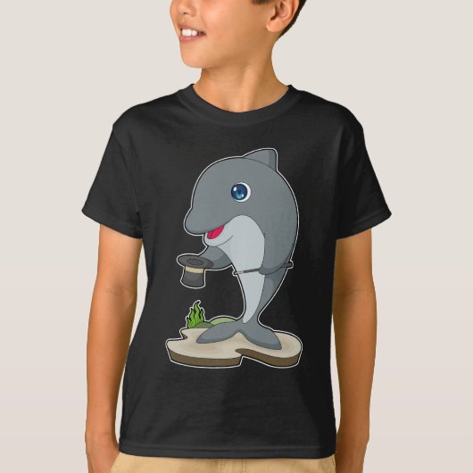 Dolphin Wizard Cilinder T-shirt (Voorkant)