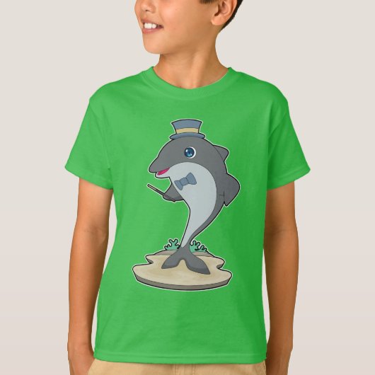Dolphin Wizard toverstaf T-shirt (Voorkant)