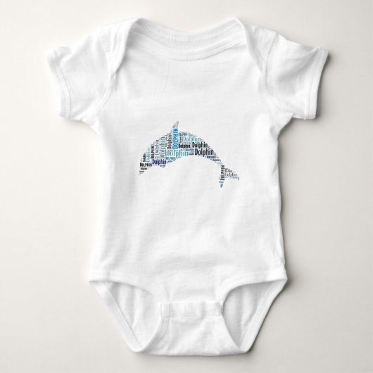 Dolphin Word Art Romper (Voorkant)