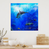 Dolphin World "WIND ON THE WATER" Poster (Keuken)