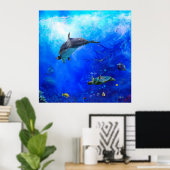 Dolphin World "WIND ON THE WATER" Poster (Thuiskantoor)