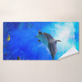 Dolphin World WIND OP WATER 1 Badhanddoek (Badhanddoek)
