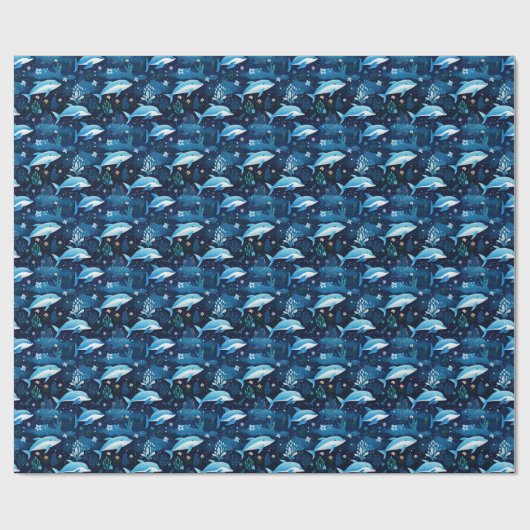 Dolphin Wrapping Paper Cadeaupapier (Vlak)