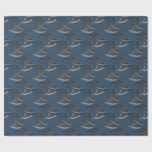 Dolphin Wrapping Paper Dolphin-kerstpapier Cadeaupapier (Vlak)