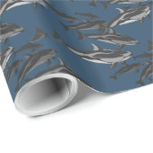 Dolphin Wrapping Paper Dolphin-kerstpapier Cadeaupapier (Rol Hoek)