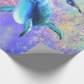Dolphin Wrapping Paper Gift Cadeaupapier (Hoek)