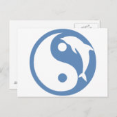 Dolphin Yin Yang Briefkaart (Voorkant / Achterkant)