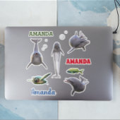 Dolphin Zee Life Set Name Monogram Sticker