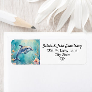 Dolphin Zee Ocean Nautical Natuur Retouradres Etiket