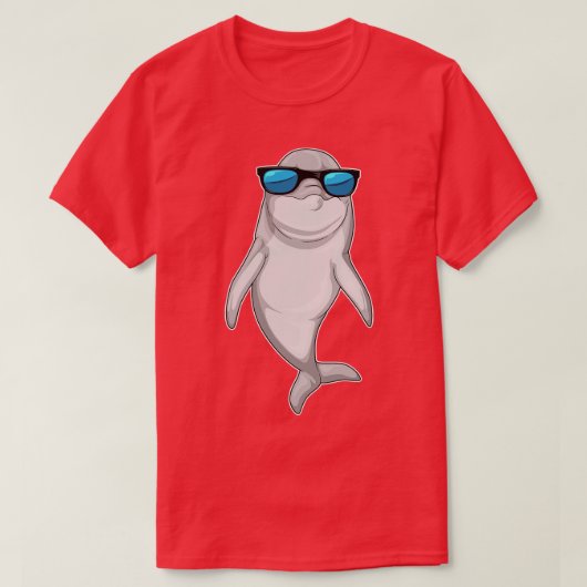 Dolphin - zonnebril t-shirt (Design voorkant)