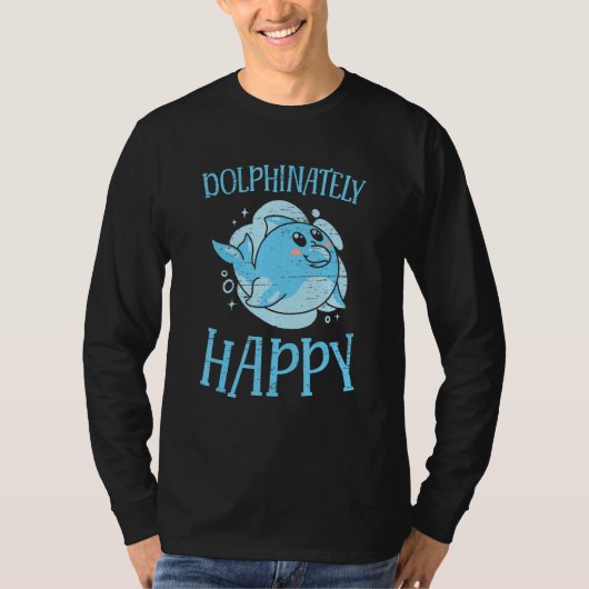 Dolphinately Happy Marine Animal Sea Diver T-shirt (Voorkant)