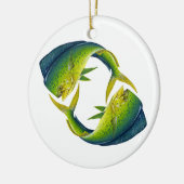 Dolphinfish Duo Ceramic Ornament (Links)