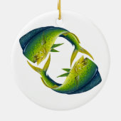 Dolphinfish Duo Ceramic Ornament (Achterkant)