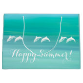 Dolphins aquamarine oceanische zomer groot cadeauzakje (Voorkant)