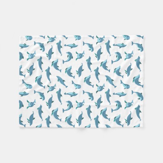 Dolphins Baby Blanket Fleece Deken (Voorkant (Horizontaal))