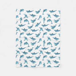 Dolphins Baby Blanket Fleece Deken
