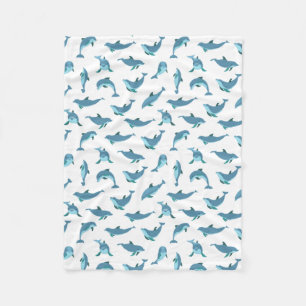 Dolphins Baby Blanket Fleece Deken