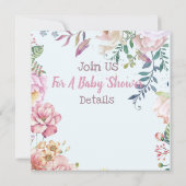 Dolphins Baby shower Invitation Kaart (Achterkant)