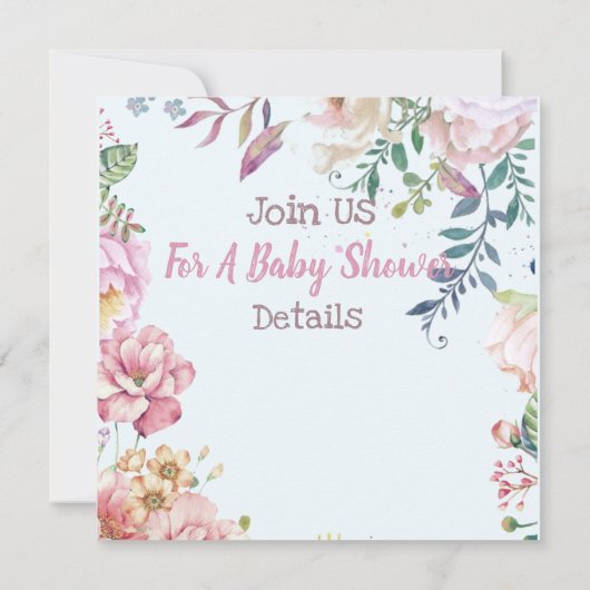 Dolphins Baby shower Invitation Kaart (Achterkant)